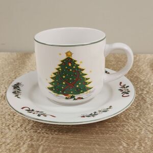 Panstone Christmas Cup and Saucer Set